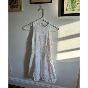 White Eyelet Dress A-Line Dress - Size 4